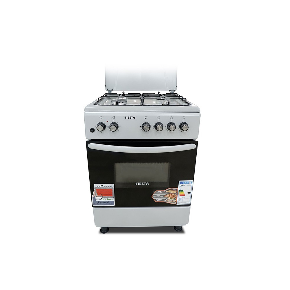 BLUE 90x60 Ceramic Cooker, Electric Oven with Fan and Rotisserie