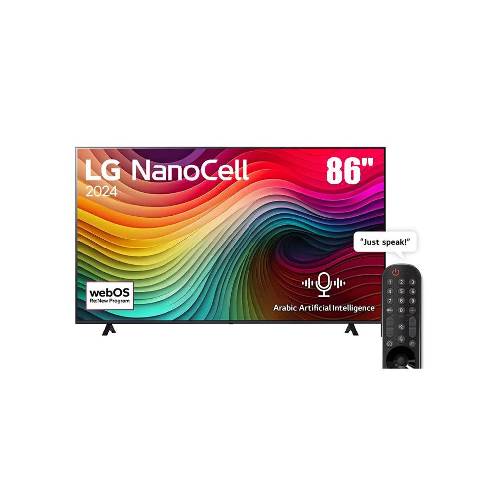 LG 86-inch NanoCell NANO80 4K Smart TV, 86NANO80T6A