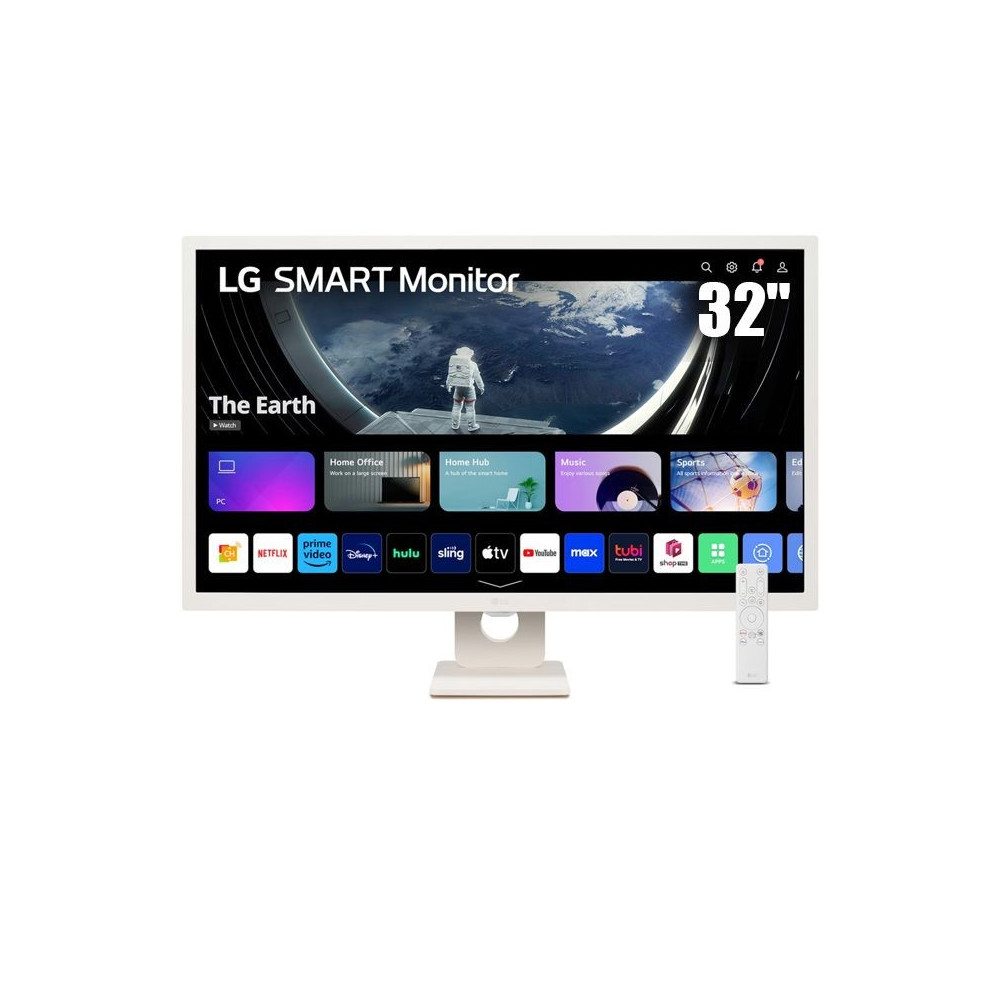 LG 27" Smart Monitor - White, 27SR50F-W.AMA