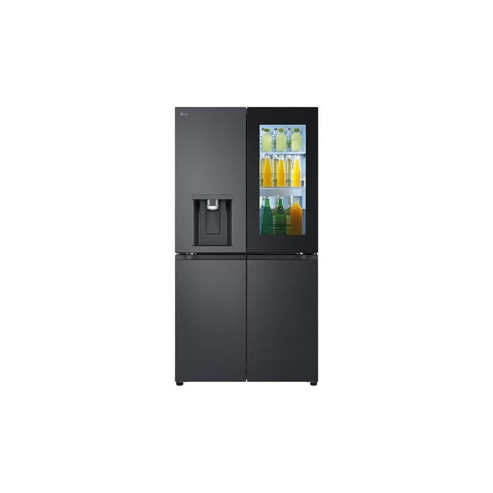 LG 704L Side-by-Side Refrigerator - Black Steel, GR-B34FFCDB