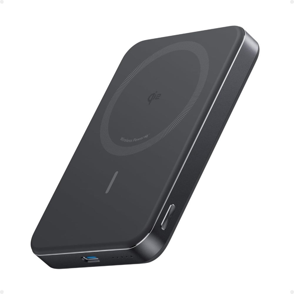 Anker MagGo 10000mAh Power Bank, USB-C And Magnetic Charging, 15W, A1664H11 - Black