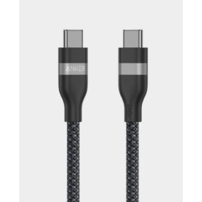 Anker USB-C to USB-C Cable, 240 W, Upcycled-Braided, 3ft, A82E2H11 - Black