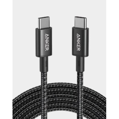 Anker Nylon USB-C TO USB-C 2.0 Braided Cable, 60W Charging, 6ft, 1.8m Length, Fast Charging, A8753H11