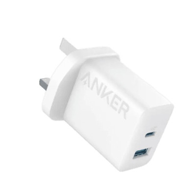 Anker 323 Mobile Charger, 33W, PD,  Anker 310 USB-C to Lightning Cable (3ft) Included, B2331K21 - White