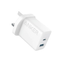 Anker 323 Mobile Charger, 33W, PD,  Anker 310 USB-C to Lightning Cable (3ft) Included, B2331K21 - White
