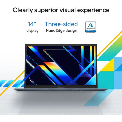 Asus Vivobook 14 X1404VA-EB385W, 14-inch, FHD 1920 x 1080, 60Hz, Intel® Core™ 5 Processor 120U 1.4 GHz, 16GB Ram, Blue
