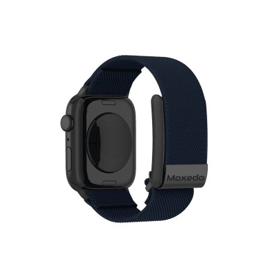 Moxedo Hybrid Fit-Weave Nylon Braided Band Strap Compatible for iWatch and Whoop 4.0 Wearable Health and Fitness Tracker - Blue