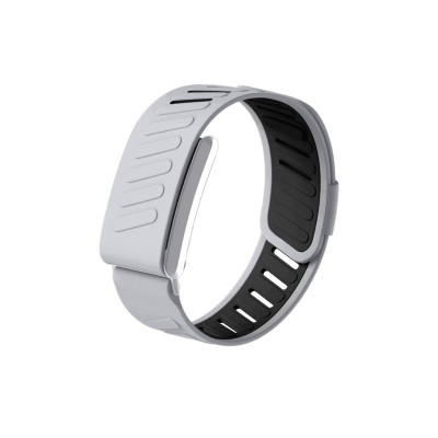 Moxedo Flow-Fit Silicone Strap Compatible with WHOOP, Waterproof Sports Loop, Gray/Black
