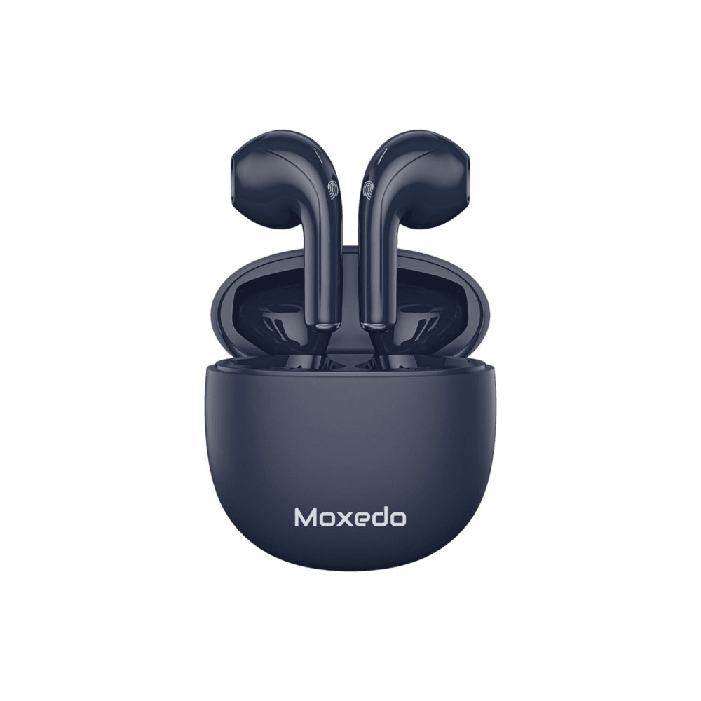 Moxedo True Wireless Earbuds S4 Bluetooth 300 mAh Charging Case with Built-in 4 Powerful Microphones, Black