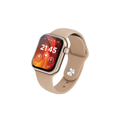 Moxedo Mevo Smart Watch for Android & iOS with 1.71" HD AMOLED Display, Wireless Charging, Sleep Monitor, Gold