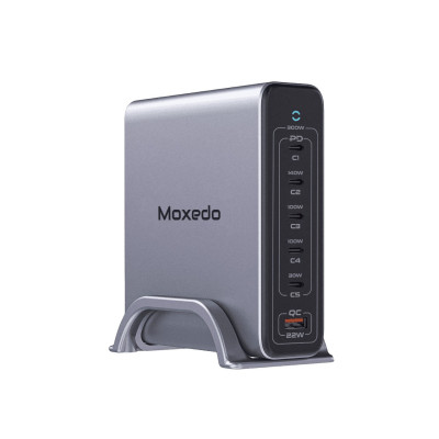 Moxedo 4 in 1 20W PD GaN Charger and Power Bank Magnetic Apple Watch Charger with Built-in USB-C to Lightning Cable