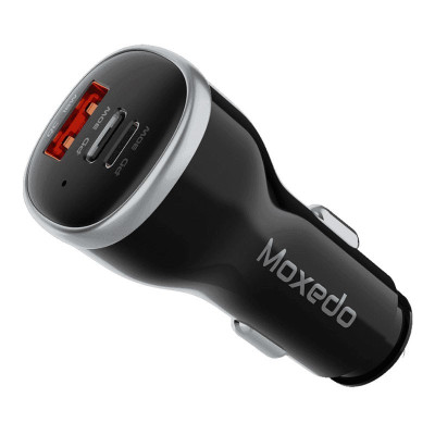 Moxedo 60W Ultra Fast Car Charger With Built In Retractable USB C Cable And USB C Port, MX-CC029