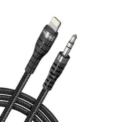 Moxedo Lightning to 3.5mm AUX Braided Audio Cable 1.2M (MX-AUX035-L) -Black