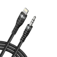 Moxedo Lightning to 3.5mm AUX Braided Audio Cable 1.2M (MX-AUX035-L) -Black