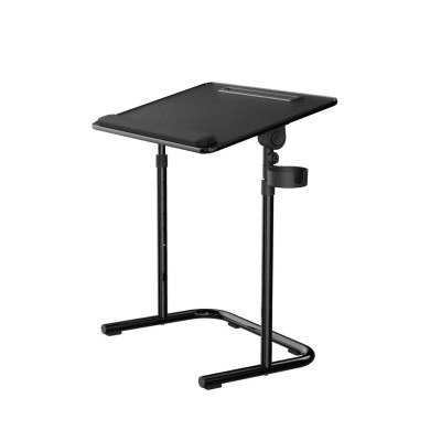 Moxedo Flexmate Adjustable Height Desk for Laptop with Ergonomic Tilt-top Surface with Side-Mounted Cup Holder, MX-AHD001