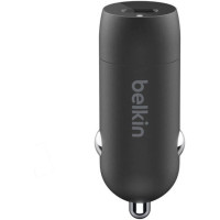 Belkin BoostCharge 30W USB-C Car Charger + USB-C to USB-C cable - Black