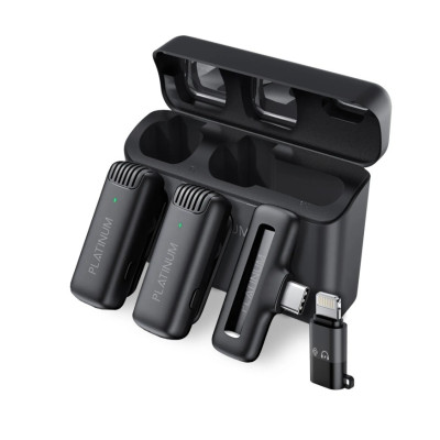 Platinum Microphone Vital Wireless Lavalier Dual Mic Black