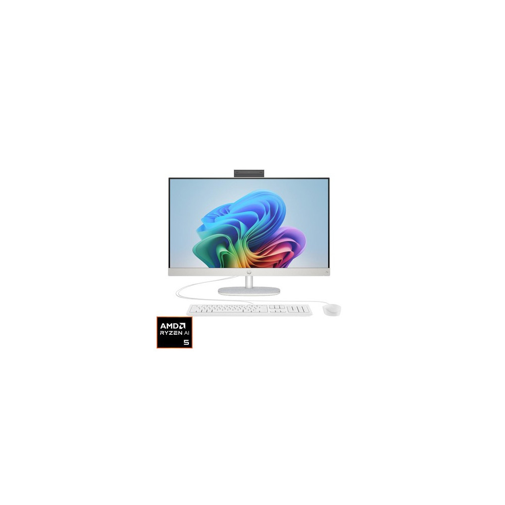 HP BZ6J1EA All-in-One Next Gen AI Desktop, 23.8" FHD Display, AMD Ryzen AI 5-340 Processor, 512 GB SSD, 24-CT2000NE