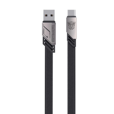 TRANSFORMERS TF-A08 USB A - USB C Fast Charging Braided Cable - Gray