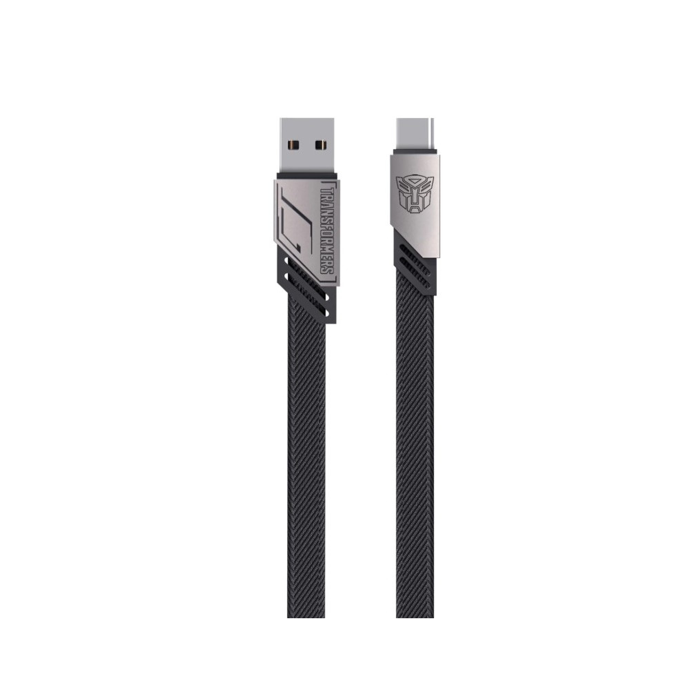 TRANSFORMERS TF-A08 USB A - USB C Fast Charging Braided Cable - Gray