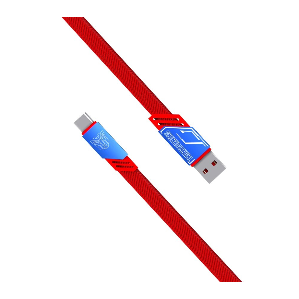 TRANSFORMERS TF-A08 USB A - USB C Fast Charging Braided Cable - Gray