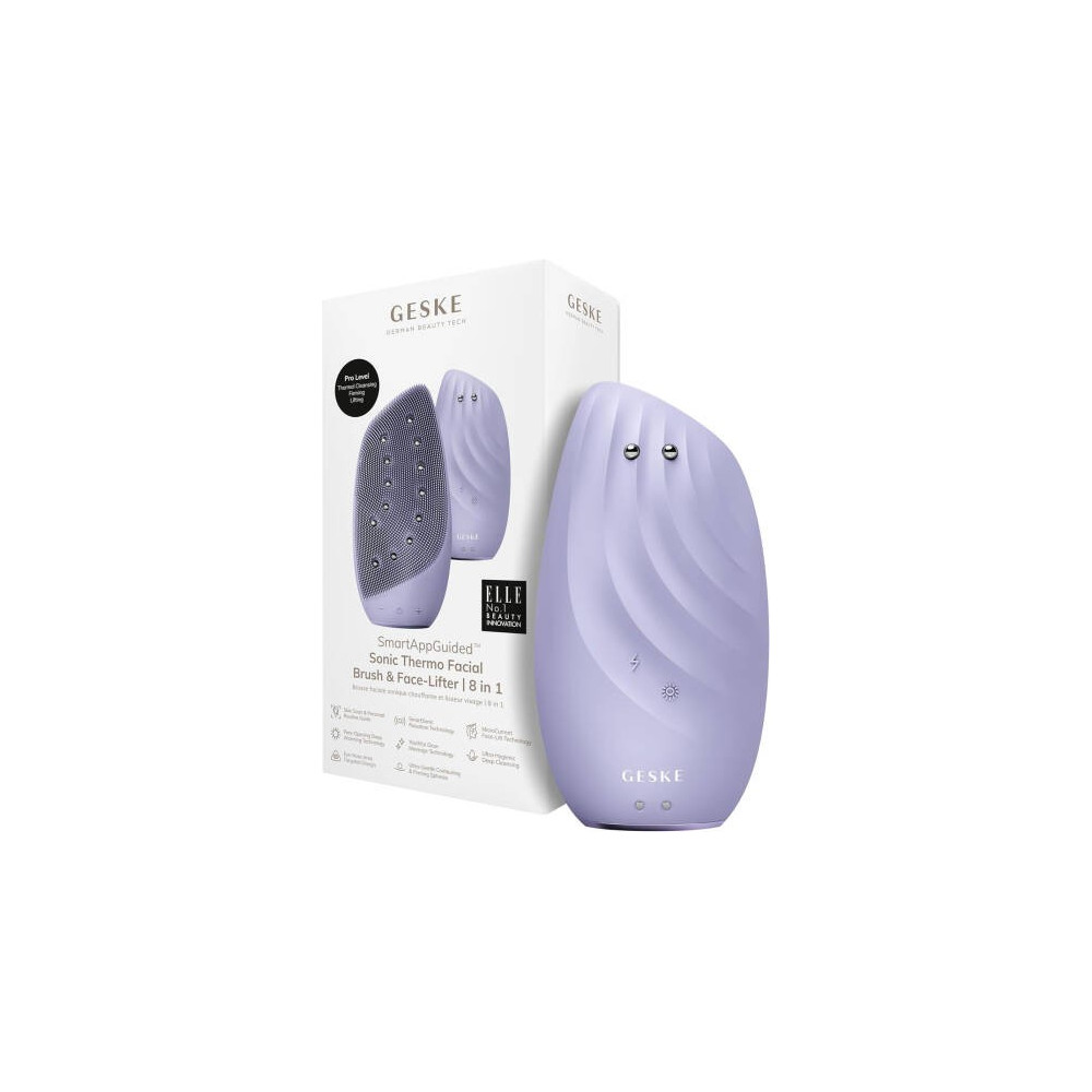 GESKE 8-in-1 Sonic Thermo Facial Brush & Face Lifter, Magenta, GK000006MG01