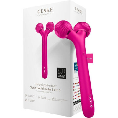 GESKE 4-in-1 Sonic Facial Roller, Magenta, GK000040MG01