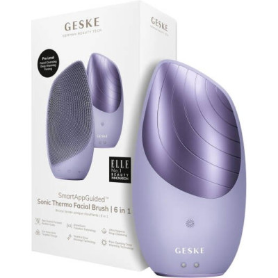 GESKE Sonic Thermo Facial Brush 6-In-1 Starlight, Purple, GK000007PL01