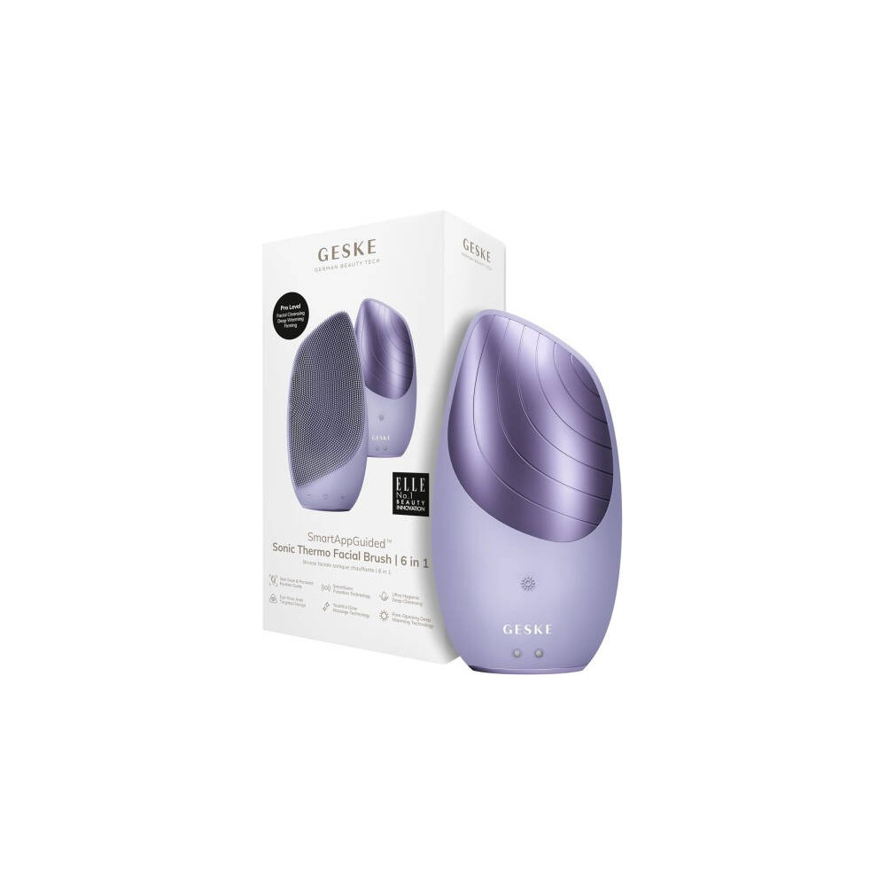 GESKE Sonic Thermo Facial Brush 6-In-1 Starlight, Purple, GK000007PL01