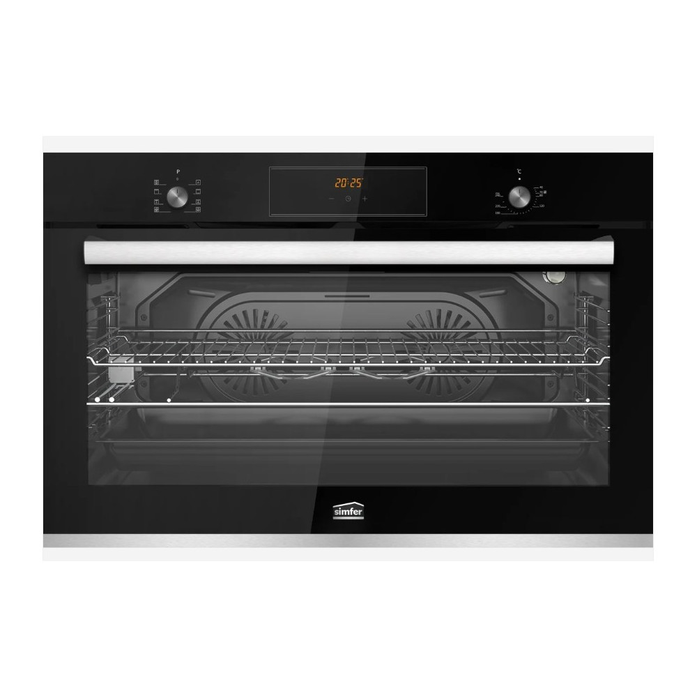 Simfer Built-in electric oven, 60cm, 66L, Tempered Black Glass - SMFELC60D