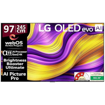 LG 245 cm (97 Inches) OLED evo G5 Series 4K Ultra HD (3840 x 2160) Smart webOS OLED TV OLED97G56LA