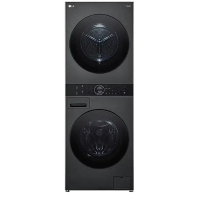 LG 12/10 Kg Wash Tower - Black Steel, W4W8BVPKZHM