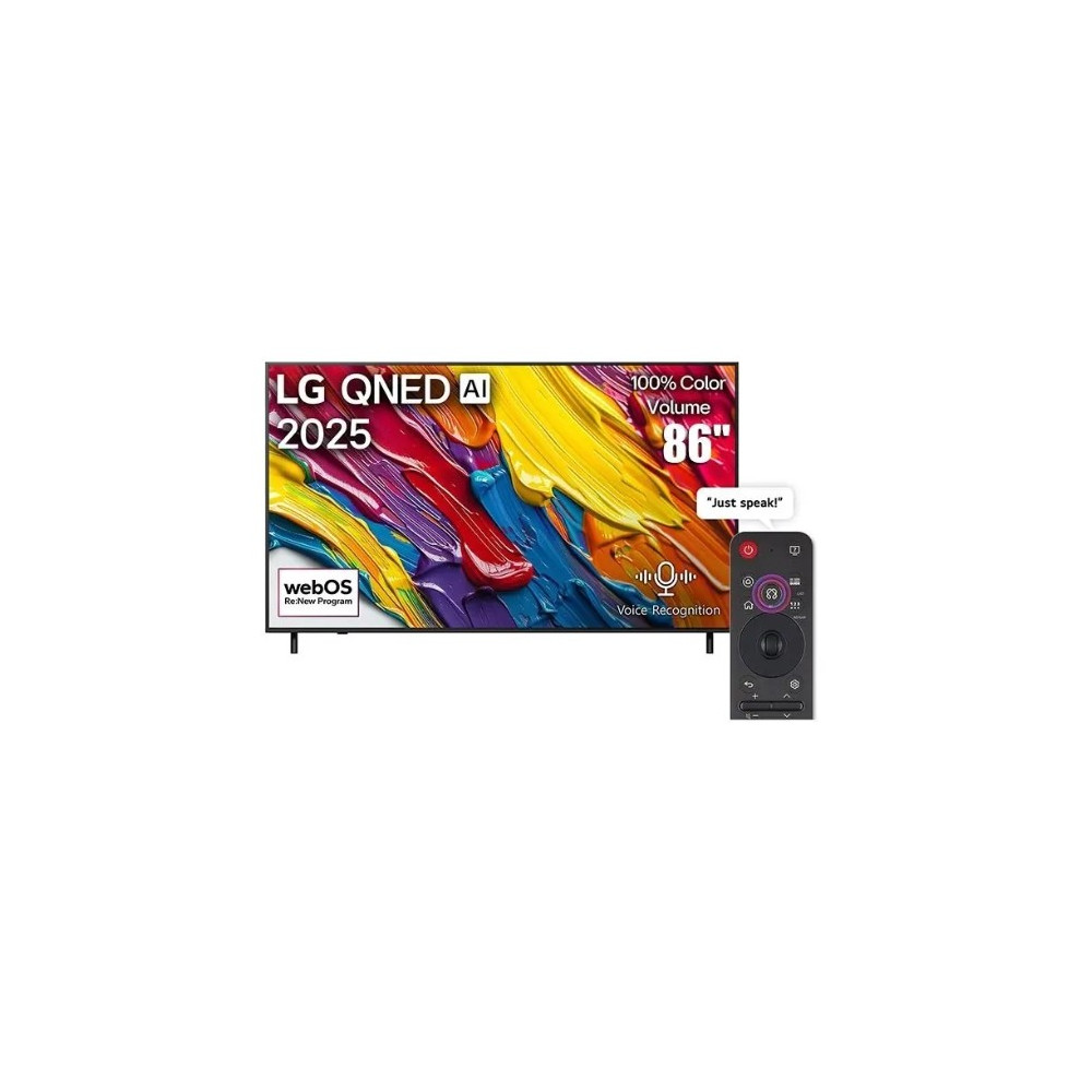 LG 86" QNED 4K Smart TV – AI Picture Pro, Black, 86QNED82A6AG