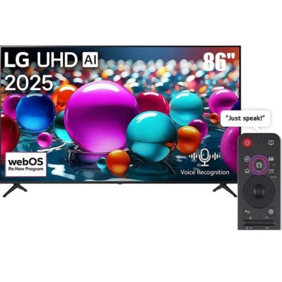 LG 86" UHD 4K Smart TV – AI ThinQ, Black, 86UA85006LA