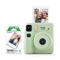 Fujifilm Instax Mini 12 Camera (Mint Green) + Case + Instax Mini Instant Film