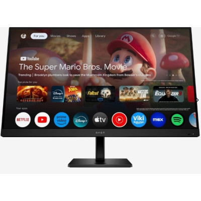HP Omen 31.5-Inch UHD (3840 x 2160) IPS 144Hz 1ms Smart Gaming Monitor - Black, 99Z68AS