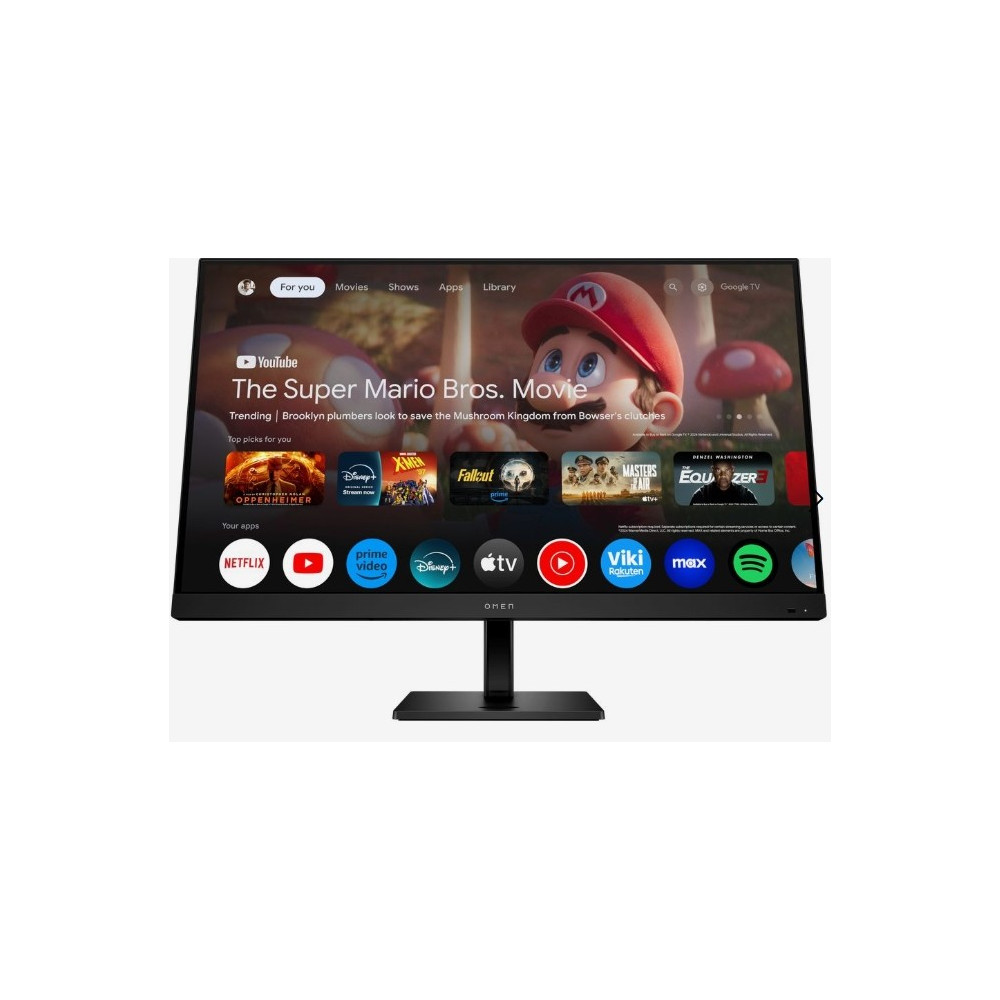 HP Omen 31.5-Inch UHD (3840 x 2160) IPS 144Hz 1ms Smart Gaming Monitor - Black, 99Z68AS