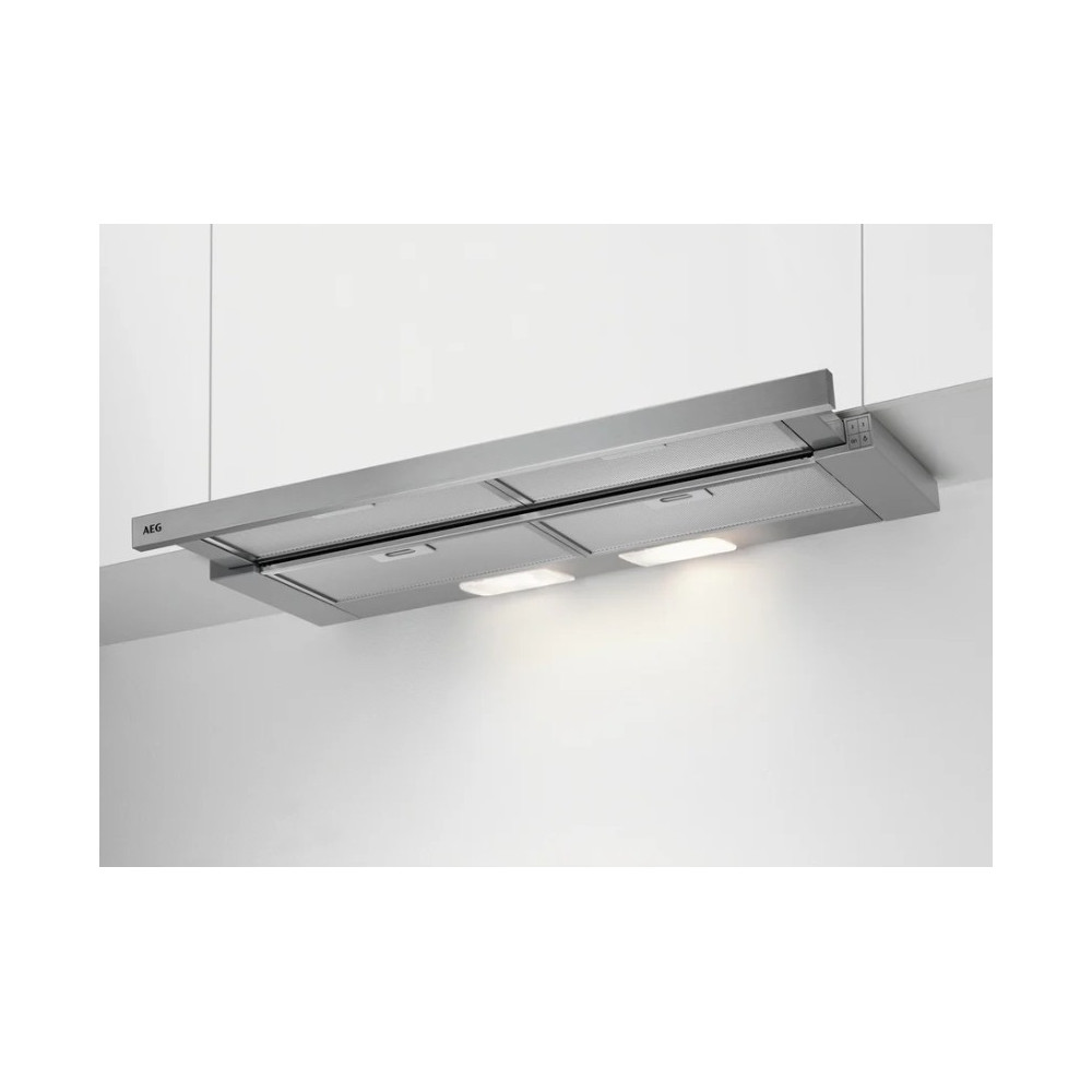 AEG - Chimney Hood, 90cm, touch on Glass, Black - GV77D91SB
