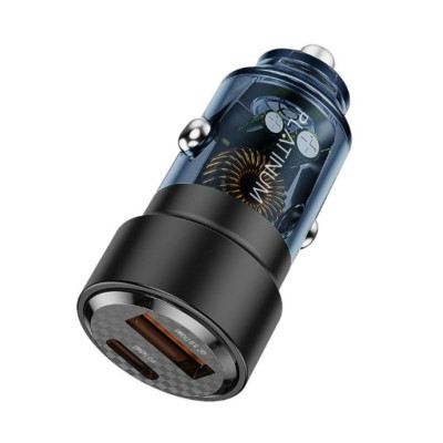 Platinum Super Series PD 75 Car Charger Type-C + QC, Black, P-CLASPD75BK