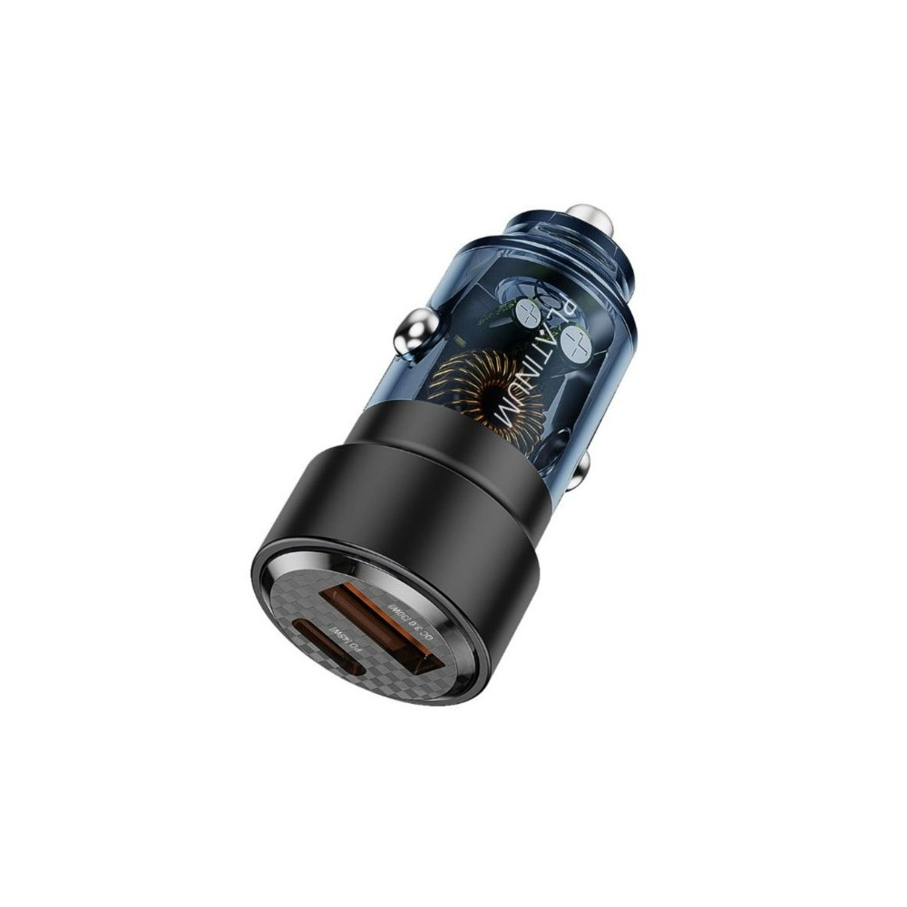 Platinum Super Series PD 75 Car Charger Type-C + QC, Black, P-CLASPD75BK