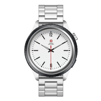Swiss Military DOM Musical Series 1 Smartwatch - Gun Metal Frame, Black Silicone Strap