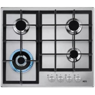 AEG Gas hob 60CM,4-burner gas cooktop, Rotary knob controls - HGB64320SM