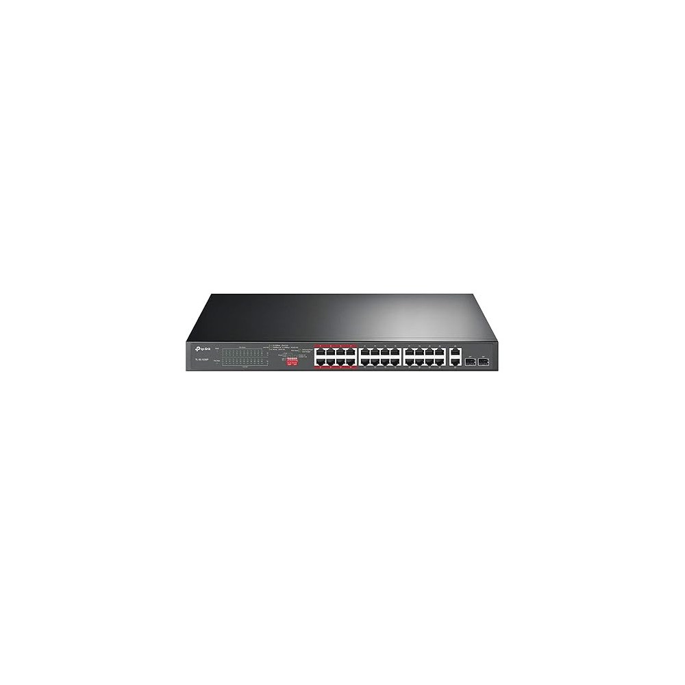 TP-LINK TL-SL1226P 24-PORT 10/100MBPS + 2-PORT GIGABIT UNMANAGED POE+ SWITCH