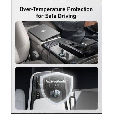 Anker Magnetic Car Mount, Aluminum, 360° Rotation, Vent Clip, A9101H41 - Silver