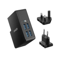 Anker 112W 6 Ports Multi-Device GaN Charger,3 USB-C , 3 USB-A, Fast Charging, A2154K11 - Black