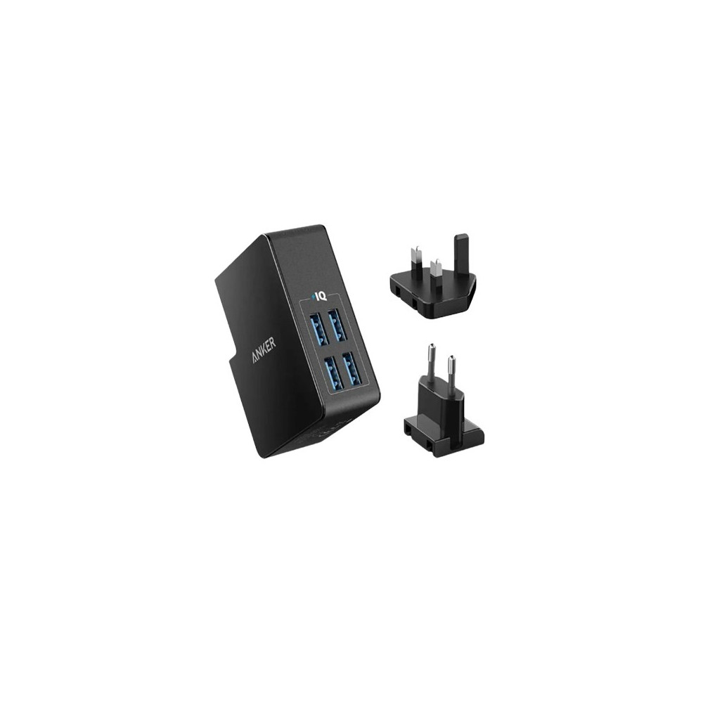 Anker 112W 6 Ports Multi-Device GaN Charger,3 USB-C , 3 USB-A, Fast Charging, A2154K11 - Black