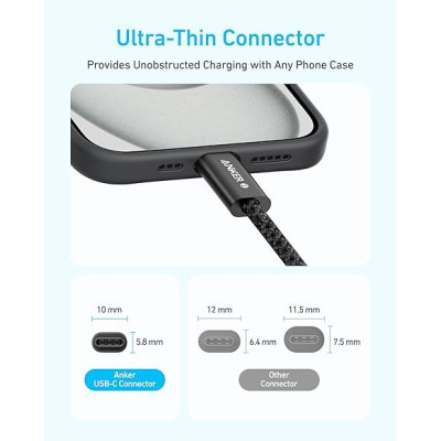Anker Zolo USB C to USB C 240W Braided Fast Charging Cable