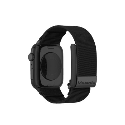 Moxedo Hybrid fit-weave Nylon Braided Band For iWatch & WH 4.0 - BLACK