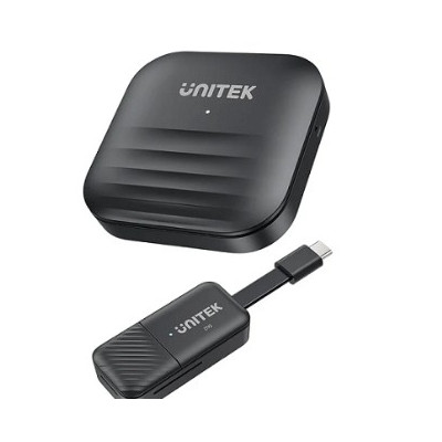 Unitek USB-C Wireless HDMI Extender Kit, FHD 1080p, 60Hz, V1184A01 - Black
