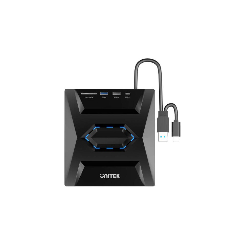 Unitek 5-in-1 External Optical Drive with USB Hub
